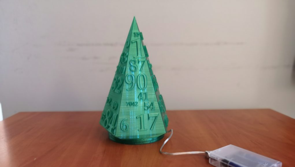 choinka stworzona na drukarce 3D