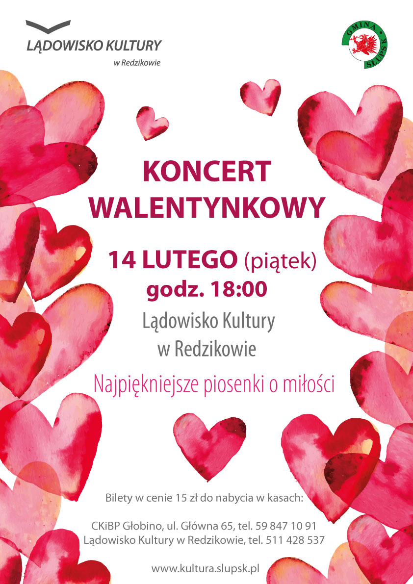 Plakat koncertu Walentynkowego