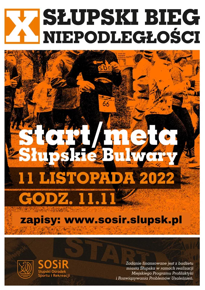 Plakat - 10 Słupski Bieg Niepodległości