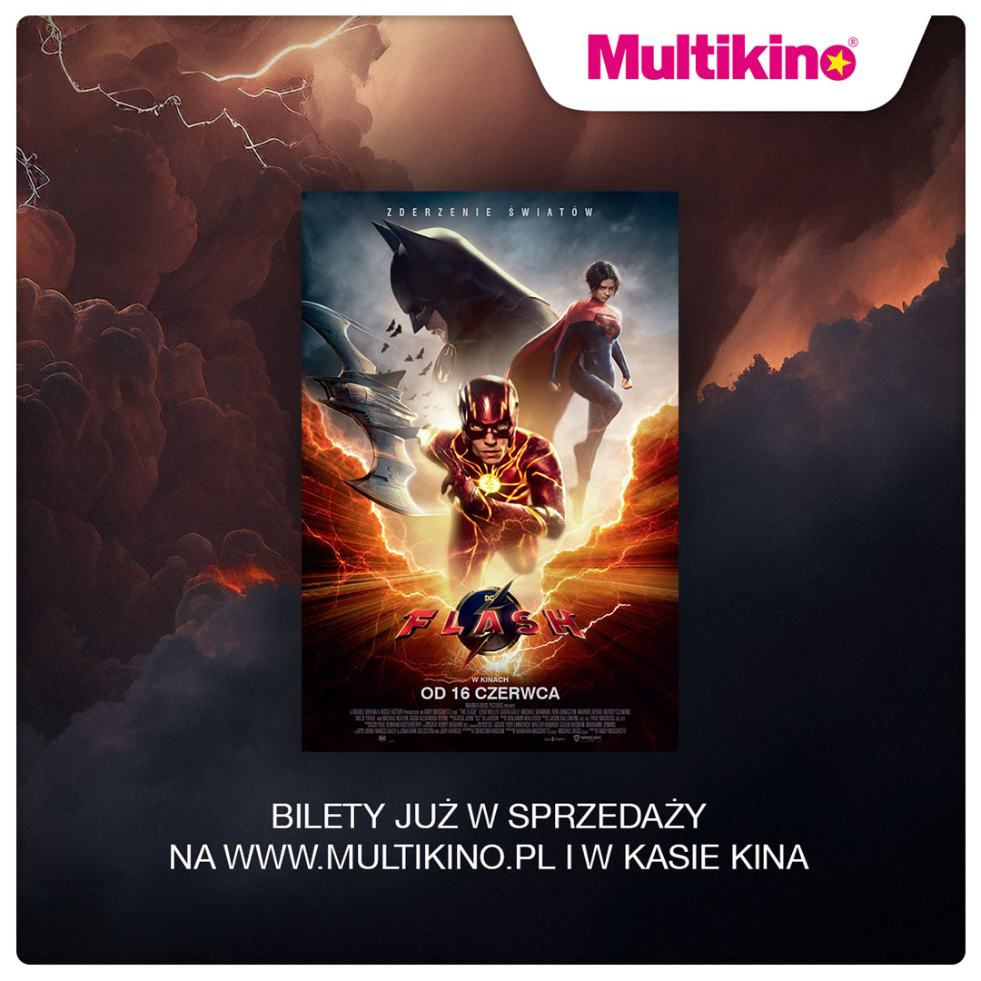 Multikino rozpoczęło przedsprzedaż biletów na najnowszy film DC „The Flash”. Produkcja wejdzie do kin 16 czerwca! Bilety już są dostępne w kasach kin sieci Multikino