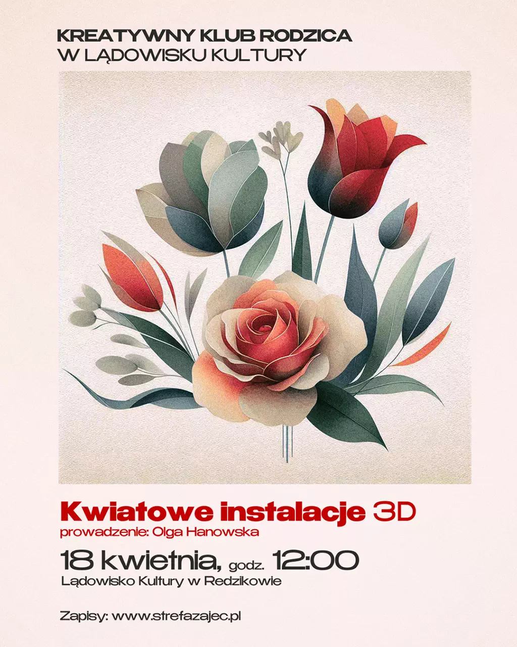 Kwiatowe instalacje 3D - rodzinne warsztaty w Lądowisku Kultury