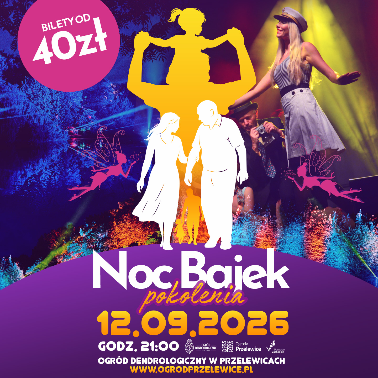 Noc Bajek Pokolenia w Ogrodach Przelewice
